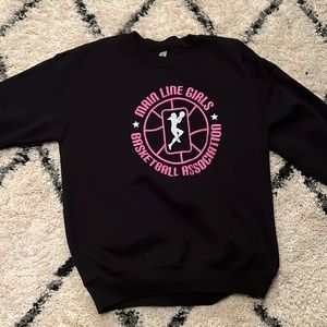 Gidlan “Main Line Girls Basketball Association” black crew neck”
